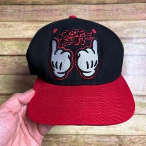 Dope Couture Snapback Hat Black Red Dope Shit Embroidered Flat Brim Cap Mens